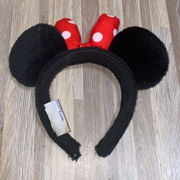 Walt Disney Minnie mouse Vintage ears headband Disneyland red bow polkadot ears - Picture 3 of 4